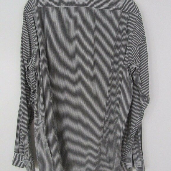 HUGO BOSS Gray Stripe Long Sleeve Casual Shirt - Picture 3 of 6